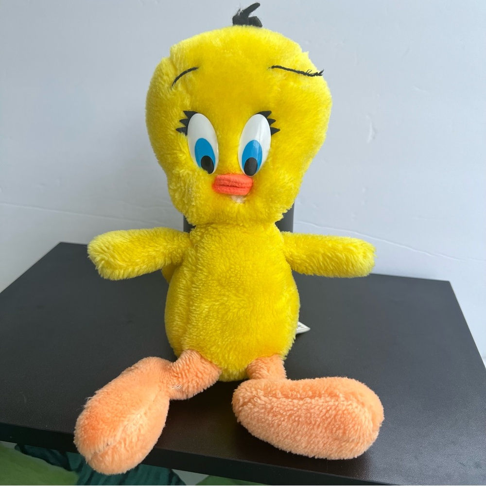 VTG Tweety Bird Looney Tunes 1971 Plush Stuffed Animal Warner Bros Mighty Star
